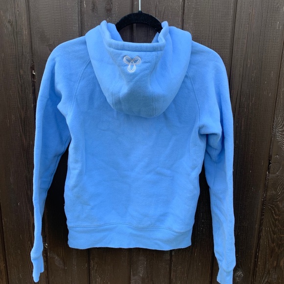 baby blue aritzia hoodie with embroidered logo - Picture 3 of 3